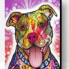 Colourful Staffy Dog Animal Paint By Number