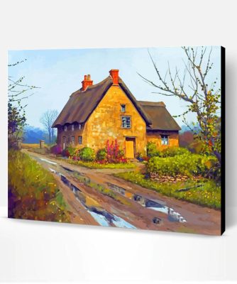 Countryside Stone Cottage Paint By Numbers