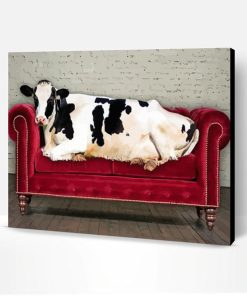 Cow On Sofa Paint By Number