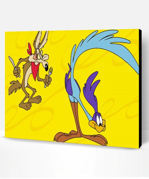 Coyote And Roadrunner Cartoon Characters Paint By Number