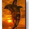 Dolphin Family At Sunset Paint By Number