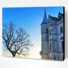 Dunrobin Castle And Tree Silhouette Paint By Number