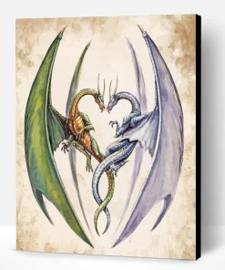 Entwined Dragons Paint By Number