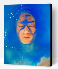 Face Under Blue Water Paint By Number