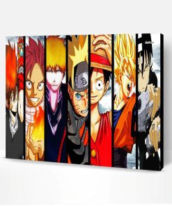 Fairytail Dbz One Piece Naruto Collage Paint By Number