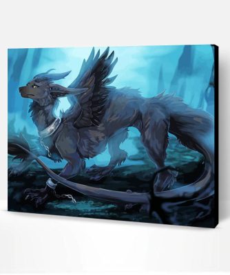 Fantasy Wolf Dragon Paint By Number