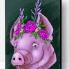 Floral Pig Head Paint By Numbers