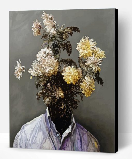 Flowers Head Man Paint By Number