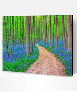 Forest With Bluebells Paint By Number