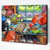 Garden Shed Cats Paint By Number