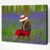 Girl In Bluebell Wood Paint By Number