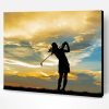 Girl in Golf Silhouette Paint By Numbers