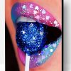 Glitter Lips And Lollipop Paint By Number