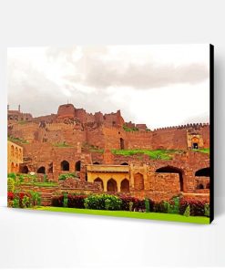 Golconda Fort Building Paint By Numbers