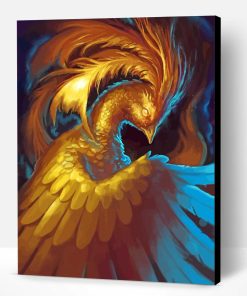 Golden Phoenix Bird Paint By Number