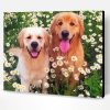 Golden Retriever In Daisies Field Paint By Number