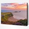Gower Wales Sunset Seascape Paint By Number