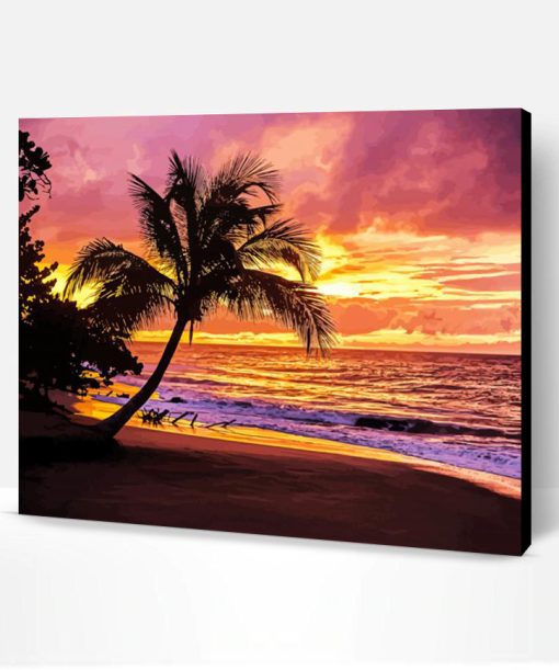 Guadeloupe Beach Sunset Paint By Number