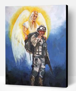 Guardian Angel and Soldier Paint By Number