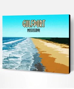 Gulfport Mississippi Poster Paint By Number