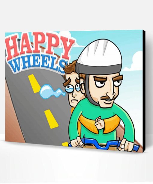 Happy Wheels Game Poster Paint By Numbers