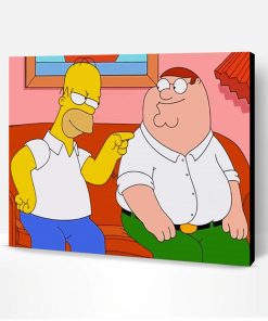 Homer Simpson and Peter Griffin Paint By Number