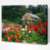 House With Flowers Garden Paint By Numbers