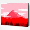 Illustration Red Mountains Paint By Numbers