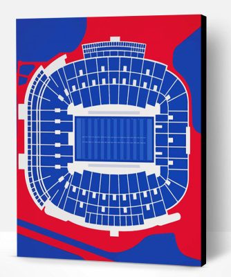 Illustration Vaught Hemingway Stadium Paint By Numbers