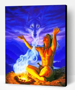 Indian Wolf Spirit Paint By Number
