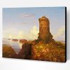 Italian Coast Scene With Ruined Tower By Thomas Cole Paint By Number