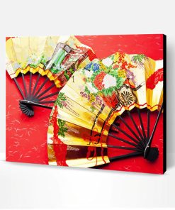 Japanese Hand Fans Paint By Numbers
