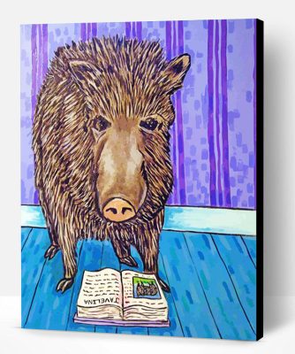 Javelina Reading Paint By Number