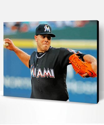 Jose Fernandez Baseballer Paint By Number