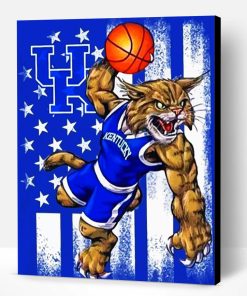 Kentucky Wildcats Basketball Team Logo Paint By Number
