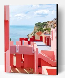 La Muralla Roja Building In Calpe Paint By Number