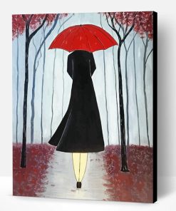 Lady Umbrella Art Paint By Number