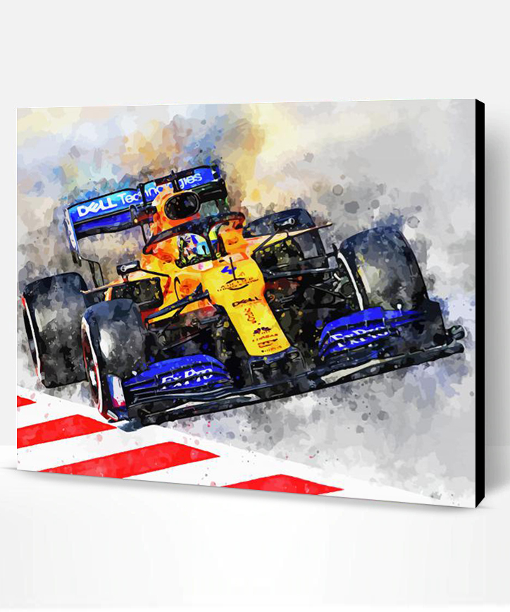 Lando Norris F1 Car Art Paint By Numbers - Paint By Numbers PRO