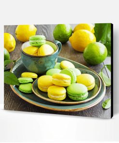 Lemons And Limes Macarons Paint By Number