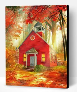 Little Red Schoolhouse Paint By Numbers