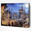 Medieval Fantasy Town At Night Paint By Number
