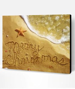 Merry Christmas At Beach Paint By Number
