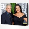 Michael Douglas And His Wife Paint By Numbers