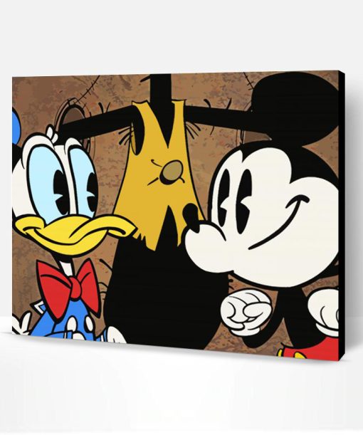 Mickey and Duck Paint By Number