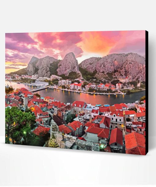 Omis Croatia At Sunset Paint By Numbers