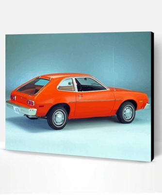 Orange Ford Pinto Paint By Number