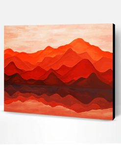 Orange Mountains Paint By Number