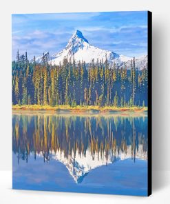 Oregon Mountain Water Reflection Paint By Number