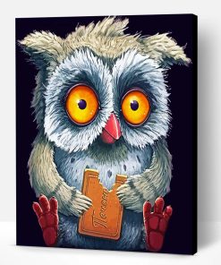 Owl Eating Cookie Paint By Numbers