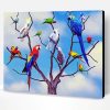 Parrots Tree Paint By Numbers